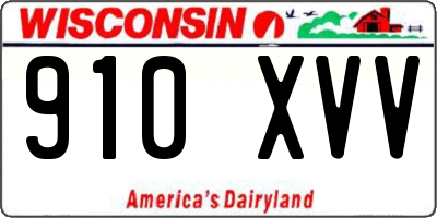 WI license plate 910XVV