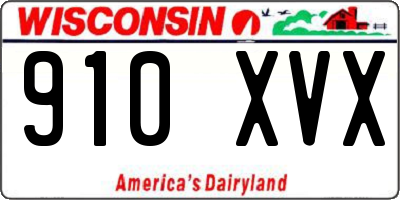WI license plate 910XVX
