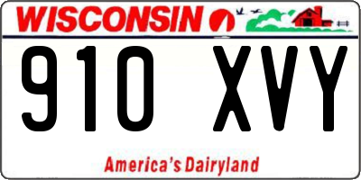 WI license plate 910XVY
