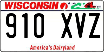 WI license plate 910XVZ