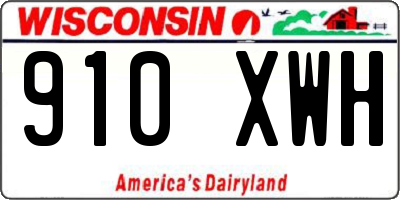 WI license plate 910XWH