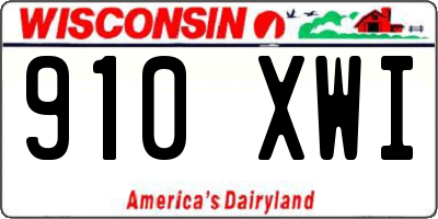 WI license plate 910XWI