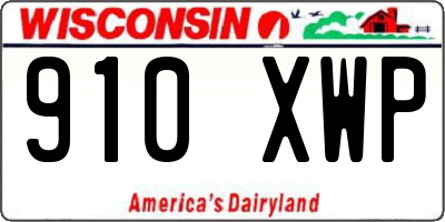WI license plate 910XWP