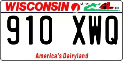 WI license plate 910XWQ