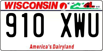 WI license plate 910XWU