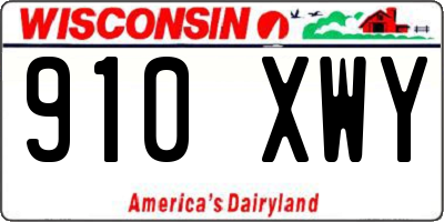 WI license plate 910XWY