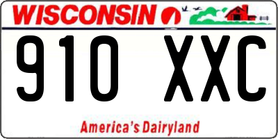 WI license plate 910XXC