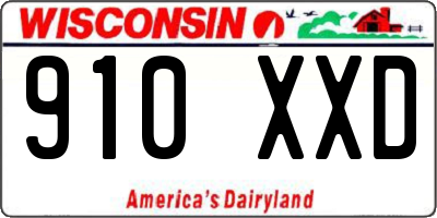 WI license plate 910XXD