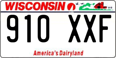 WI license plate 910XXF