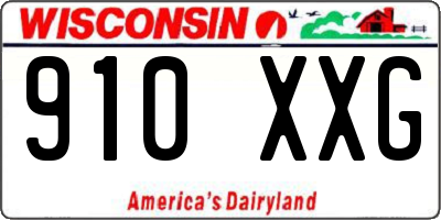 WI license plate 910XXG