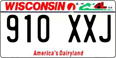 WI license plate 910XXJ