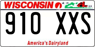 WI license plate 910XXS
