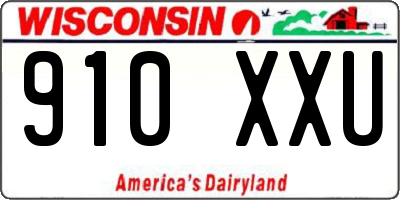WI license plate 910XXU