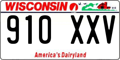 WI license plate 910XXV