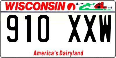 WI license plate 910XXW
