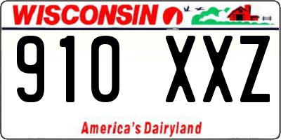 WI license plate 910XXZ