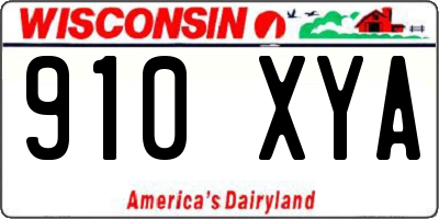 WI license plate 910XYA