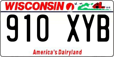 WI license plate 910XYB