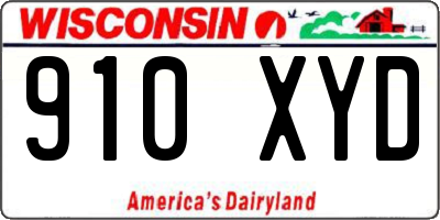 WI license plate 910XYD
