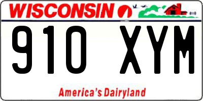 WI license plate 910XYM