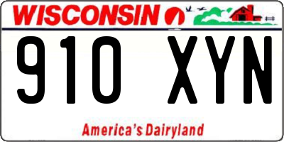 WI license plate 910XYN
