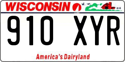 WI license plate 910XYR