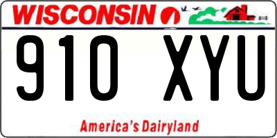 WI license plate 910XYU