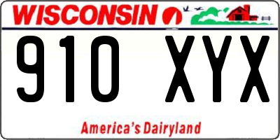 WI license plate 910XYX