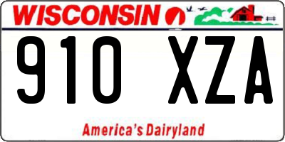 WI license plate 910XZA