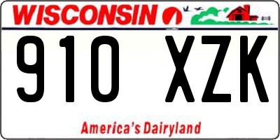 WI license plate 910XZK