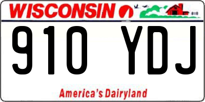 WI license plate 910YDJ