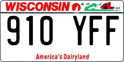 WI license plate 910YFF