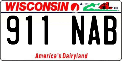 WI license plate 911NAB