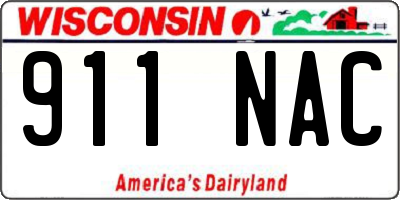 WI license plate 911NAC