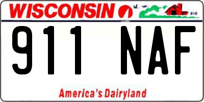 WI license plate 911NAF