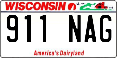 WI license plate 911NAG