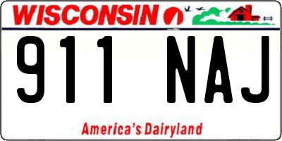 WI license plate 911NAJ