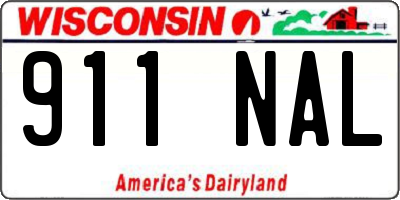 WI license plate 911NAL