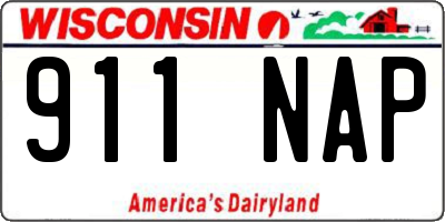 WI license plate 911NAP