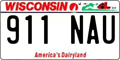 WI license plate 911NAU