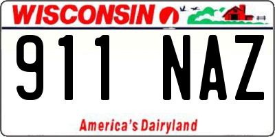 WI license plate 911NAZ