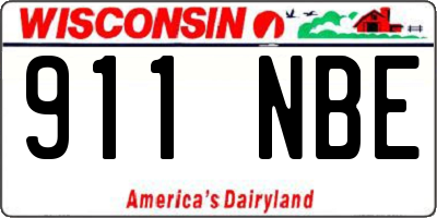 WI license plate 911NBE