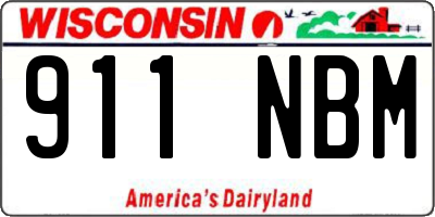 WI license plate 911NBM