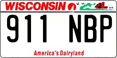WI license plate 911NBP