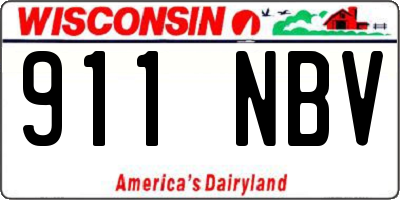 WI license plate 911NBV