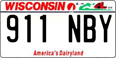 WI license plate 911NBY