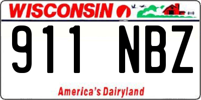 WI license plate 911NBZ