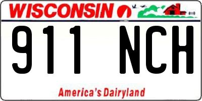 WI license plate 911NCH