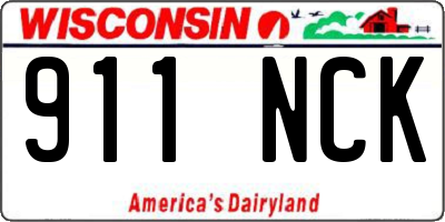 WI license plate 911NCK
