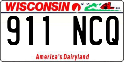 WI license plate 911NCQ